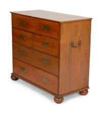 An Anglo-Colonial Hardwood Campaign Style Chest