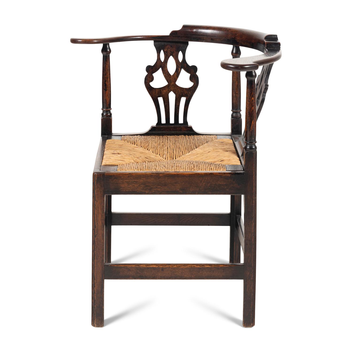 A George II Oak Corner Chair