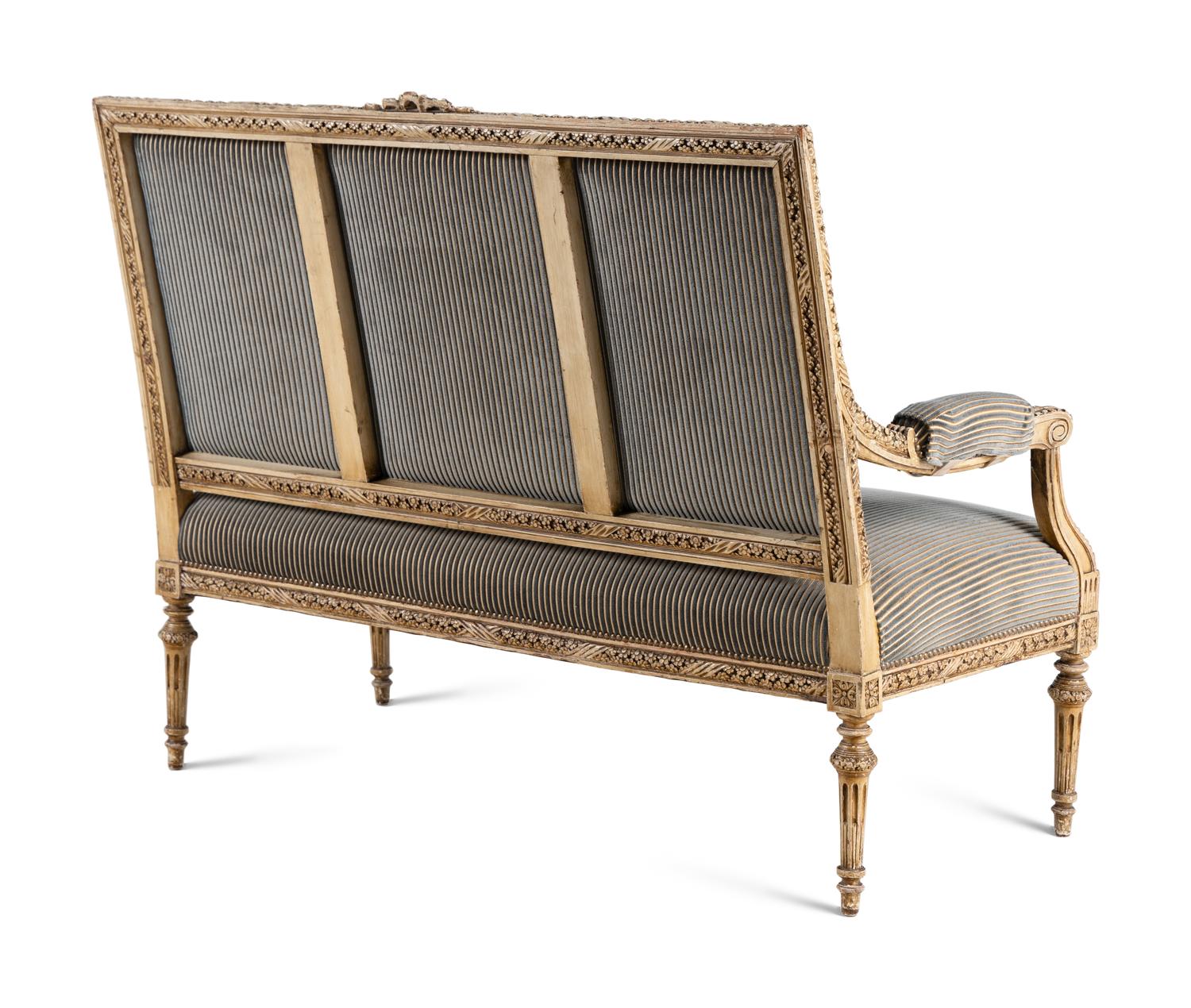 A Louis XVI Style Painted Settee