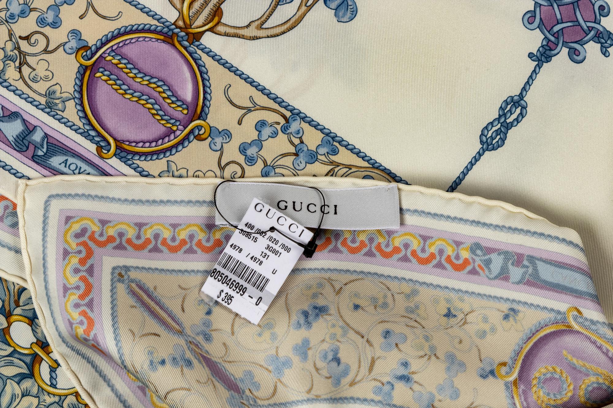 Three Designer Silk Scarves: One Chanel, Two Gucci, 2010-20s