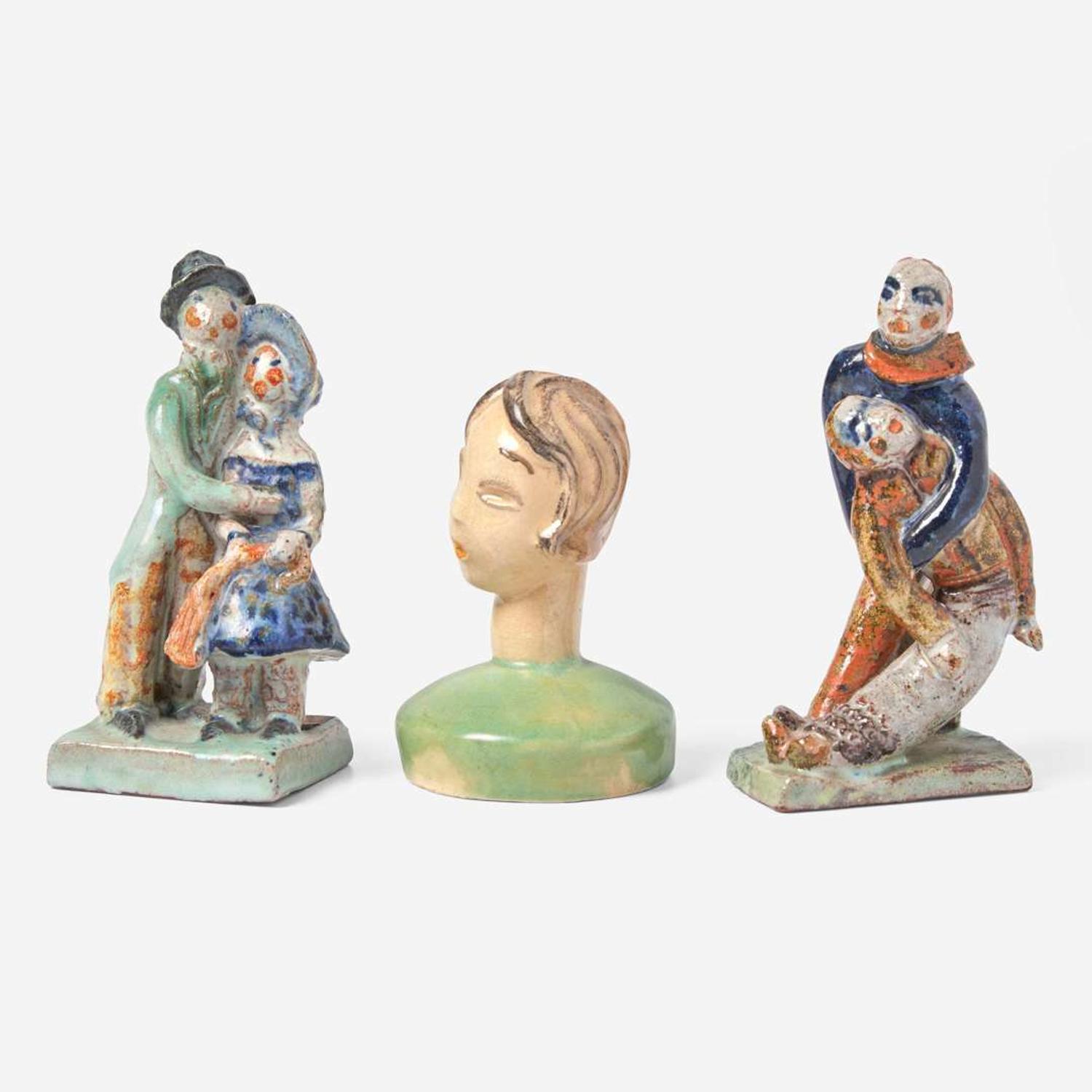 Wiener Werkstätte (Austrian, active 1903-1932) Two Ceramic Figures, Vienna, Austria, early 20th century
