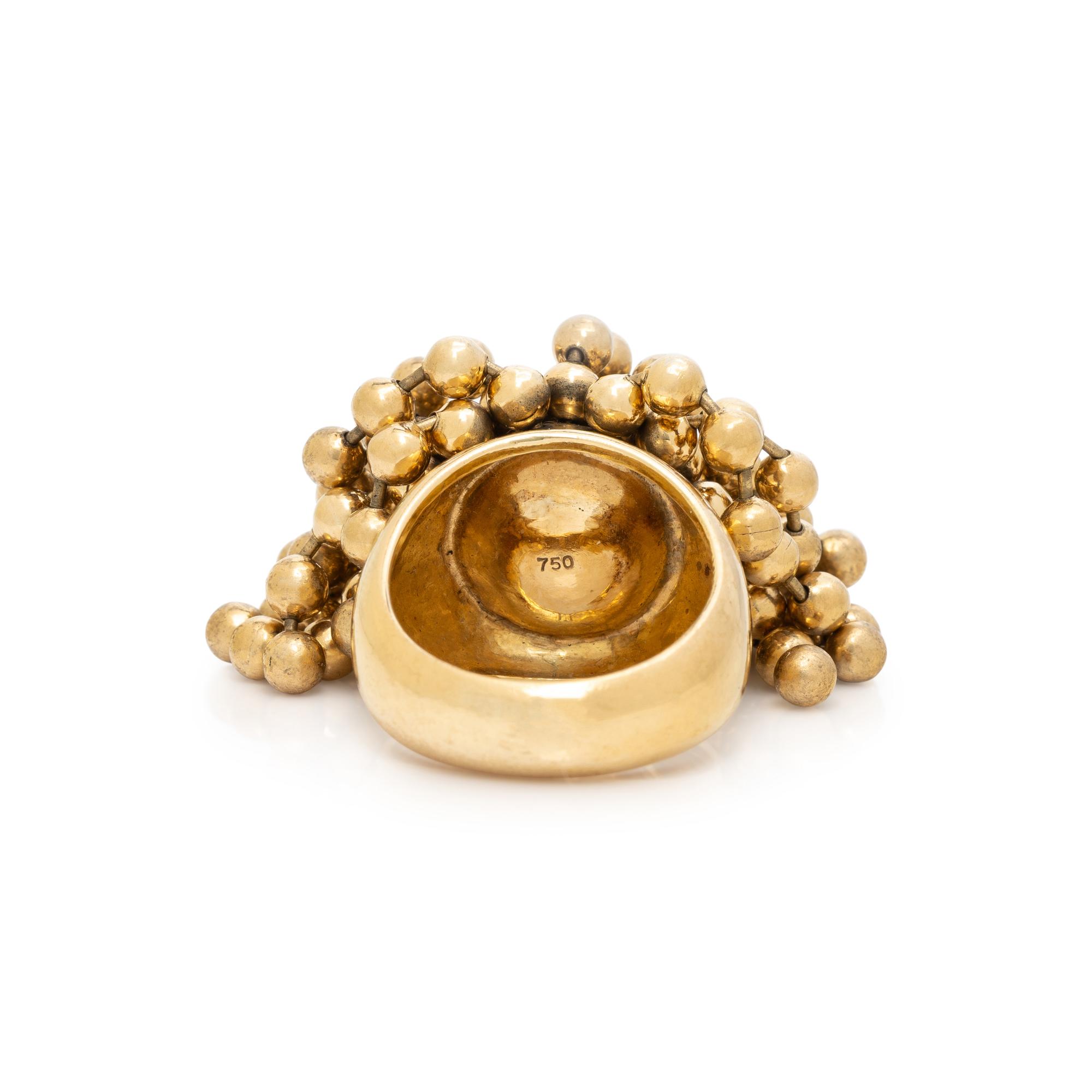 YELLOW GOLD COCKTAIL RING