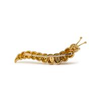 HENRY DUNAY, DIAMOND AND YELLOW GOLD CATERPILLAR BROOCH
