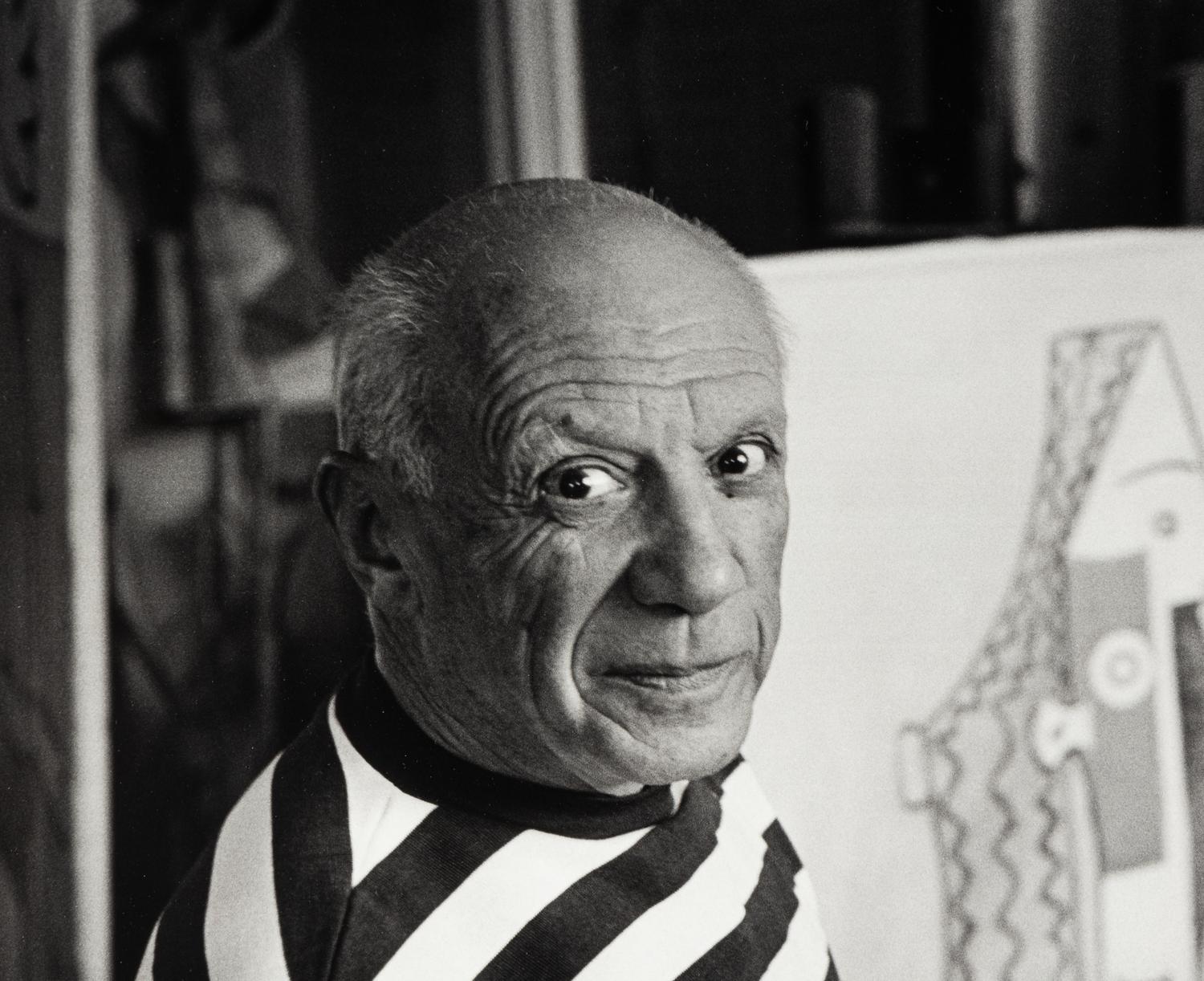 René Burri (1913-2014) Pablo Picasso, Villa "La Californie", 1957; and volume, Koetzle, "René Burri Photographs," 2004