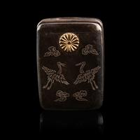 A Japanese Silver Rectangular Box-Form Bonbonnière