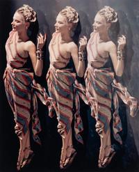 Erwin Blumenfeld (1897-1969) Three Times Petersen, Dinner Dress by Cadwallader, Study for a Fashion Page, February 1947, from "Blumenfeld Color"