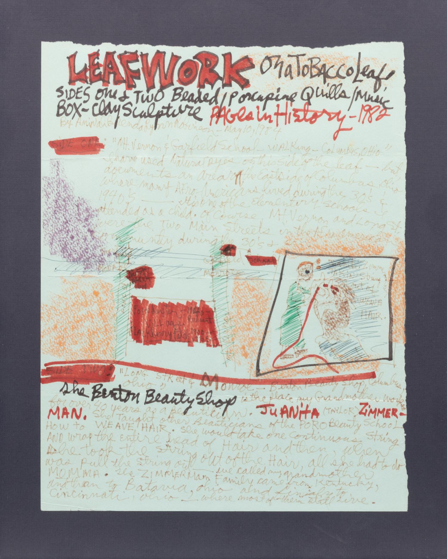 Leafwork on a Tobacco Leaf, 1982-84