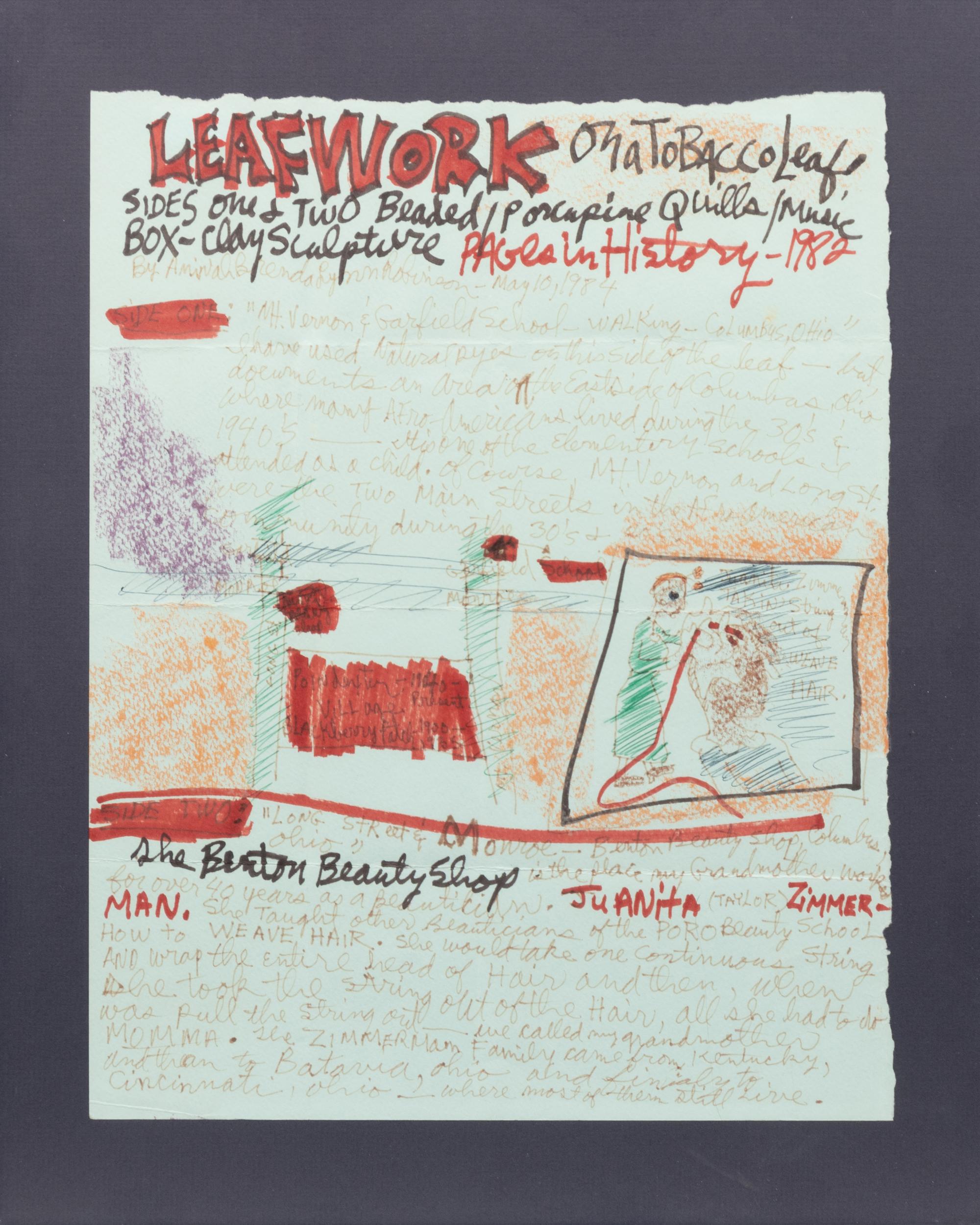 Leafwork on a Tobacco Leaf, 1982-84