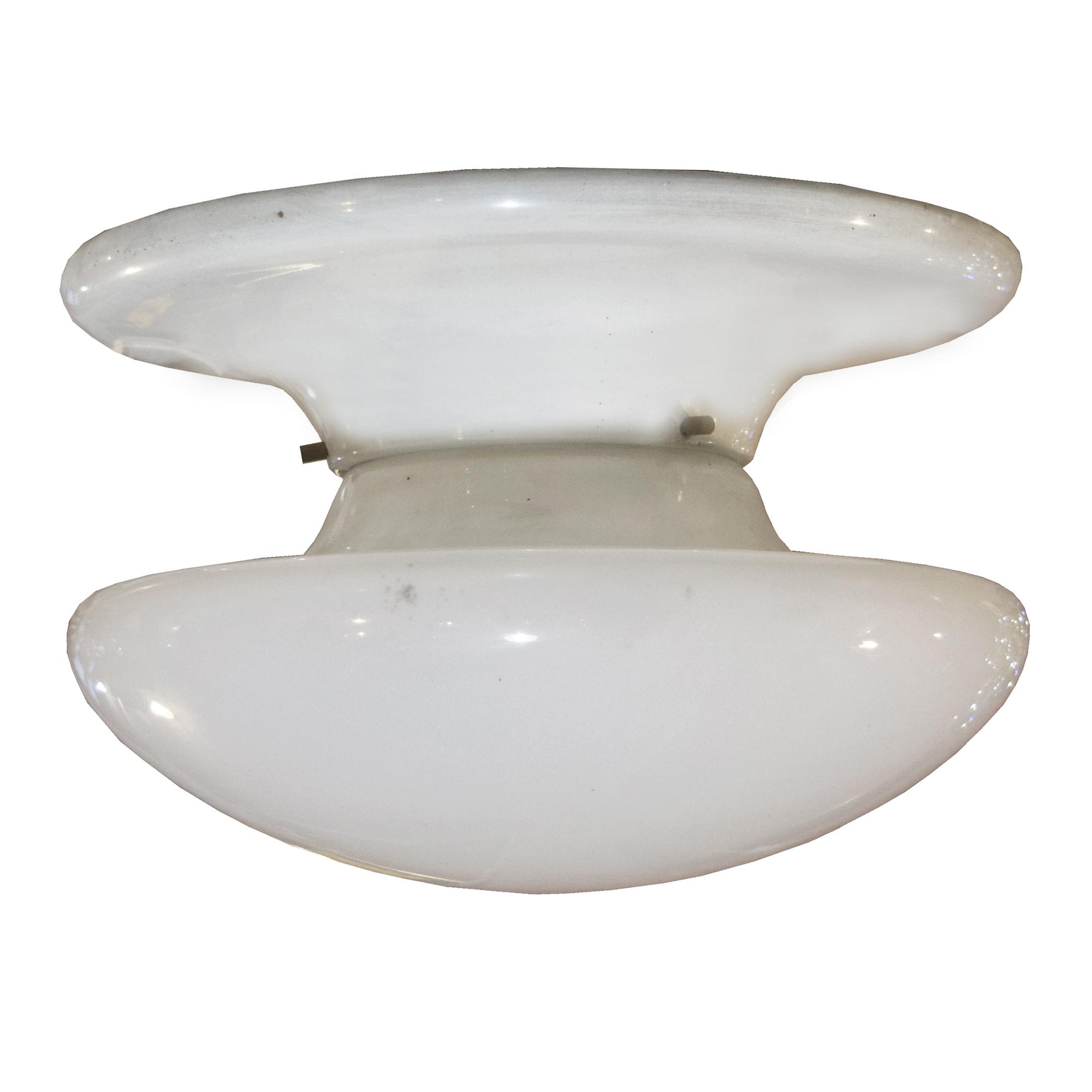 A Set of Six Flush Mount Light Fixtures 13" W x 13" D x 9" H — Italy, Mid-20th Century