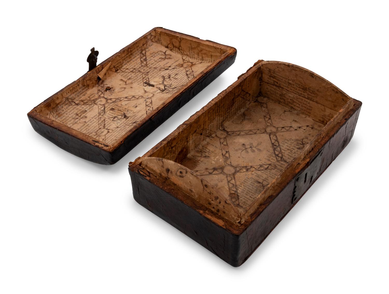 A Tooled Leather-Veneered Document Box