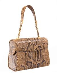 A Sacha Python Handbag, 6.5" x 5" x 3.5".