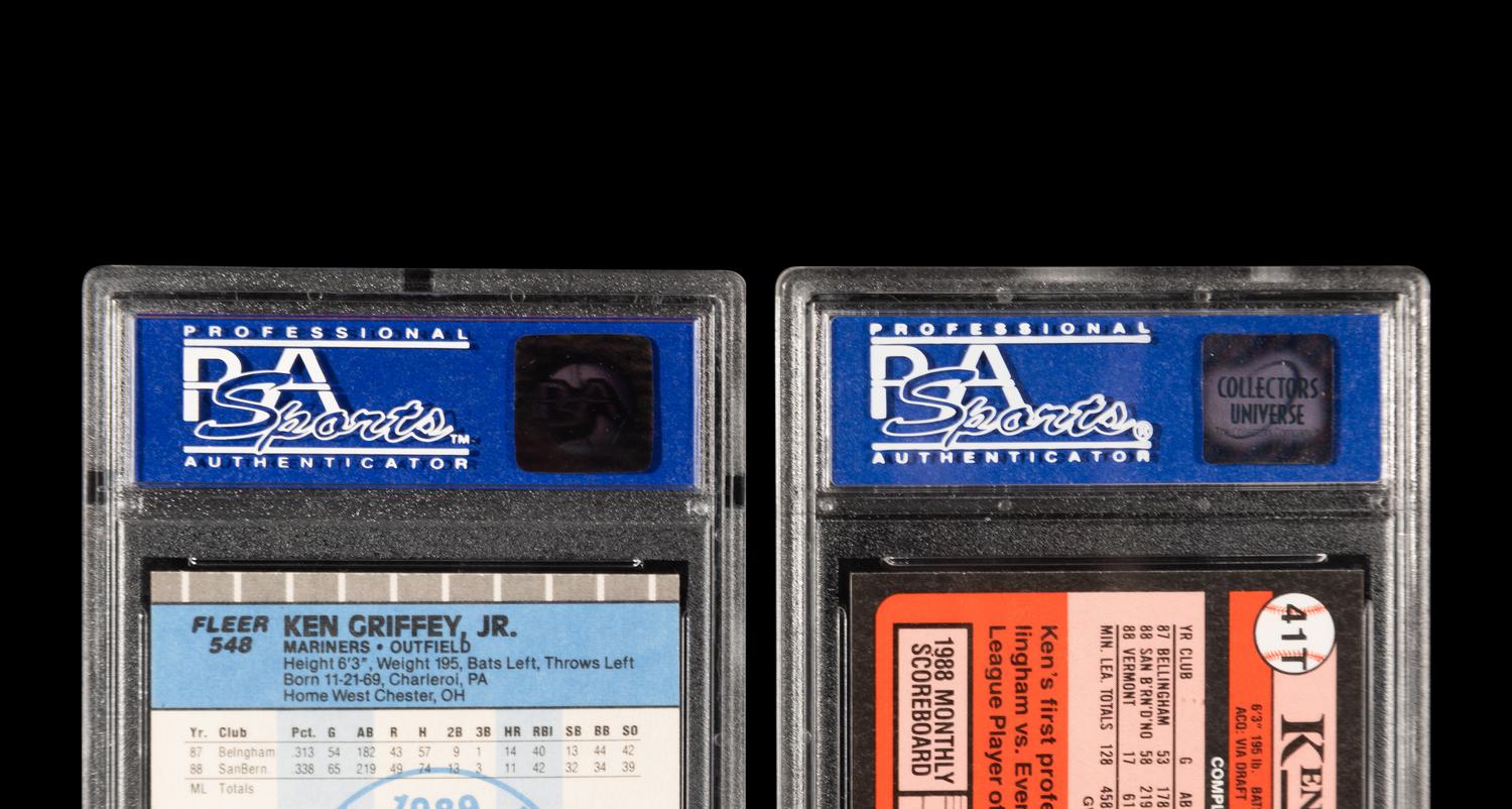 A Group of 1989 Topps Traded Tiffany and Fleer Glossy Ken Griffey Jr. PSA Graded Cards;