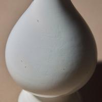 Two Chinese White Glazed Porcelain Vases, Qing Dynasty — 清 雙龍耳暗刻龍鳳紋白釉瓶及白釉四方小瓶
