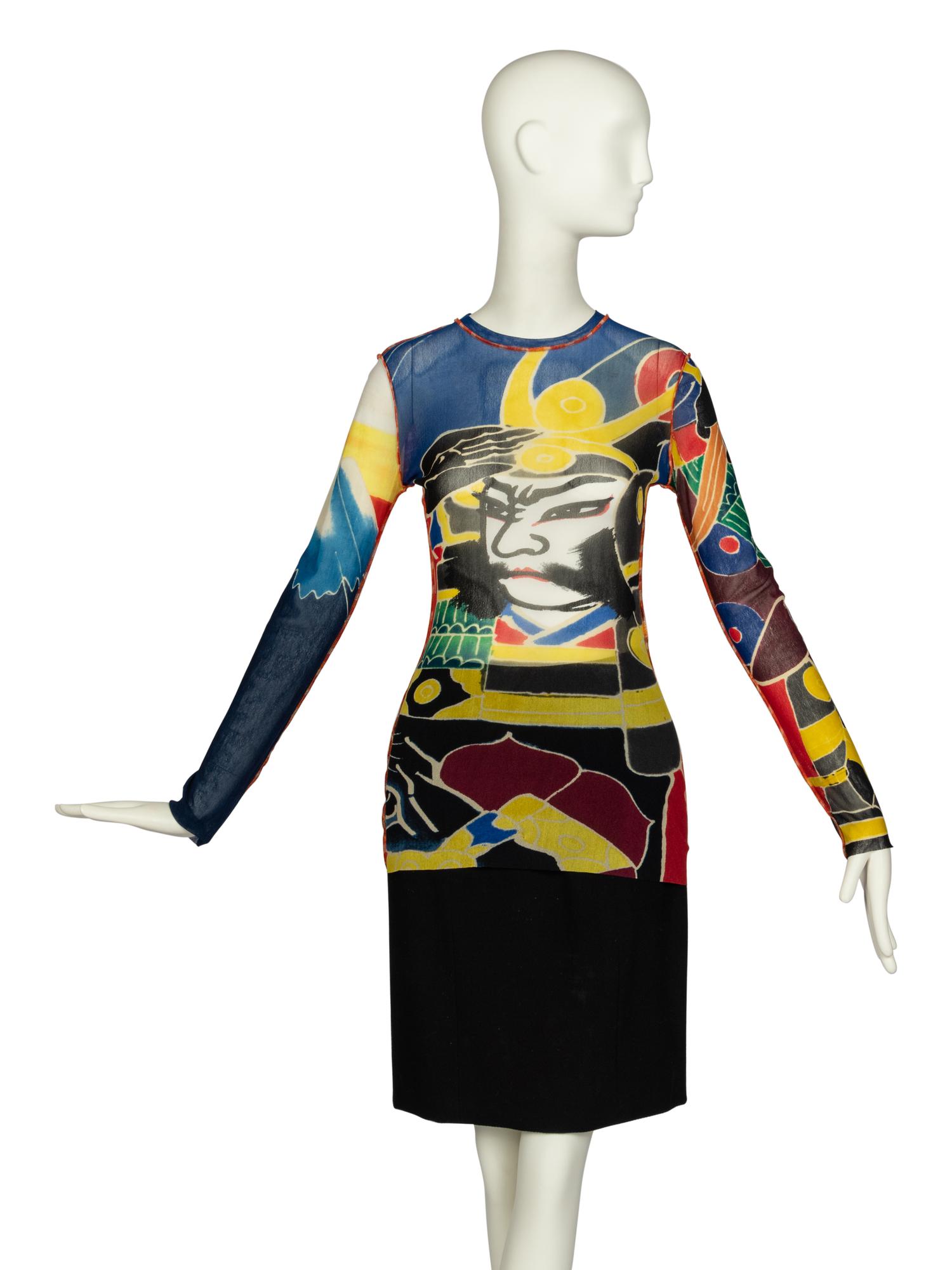 Jean Paul Gaultier, Maille Top With Samurai Imagery and Issey Miyake Pleats Please "Sushi" T-Shirt & "Sushi" Travel Kit, F/W 2009