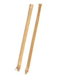 COLLECTION OF YELLOW GOLD BRACELETS