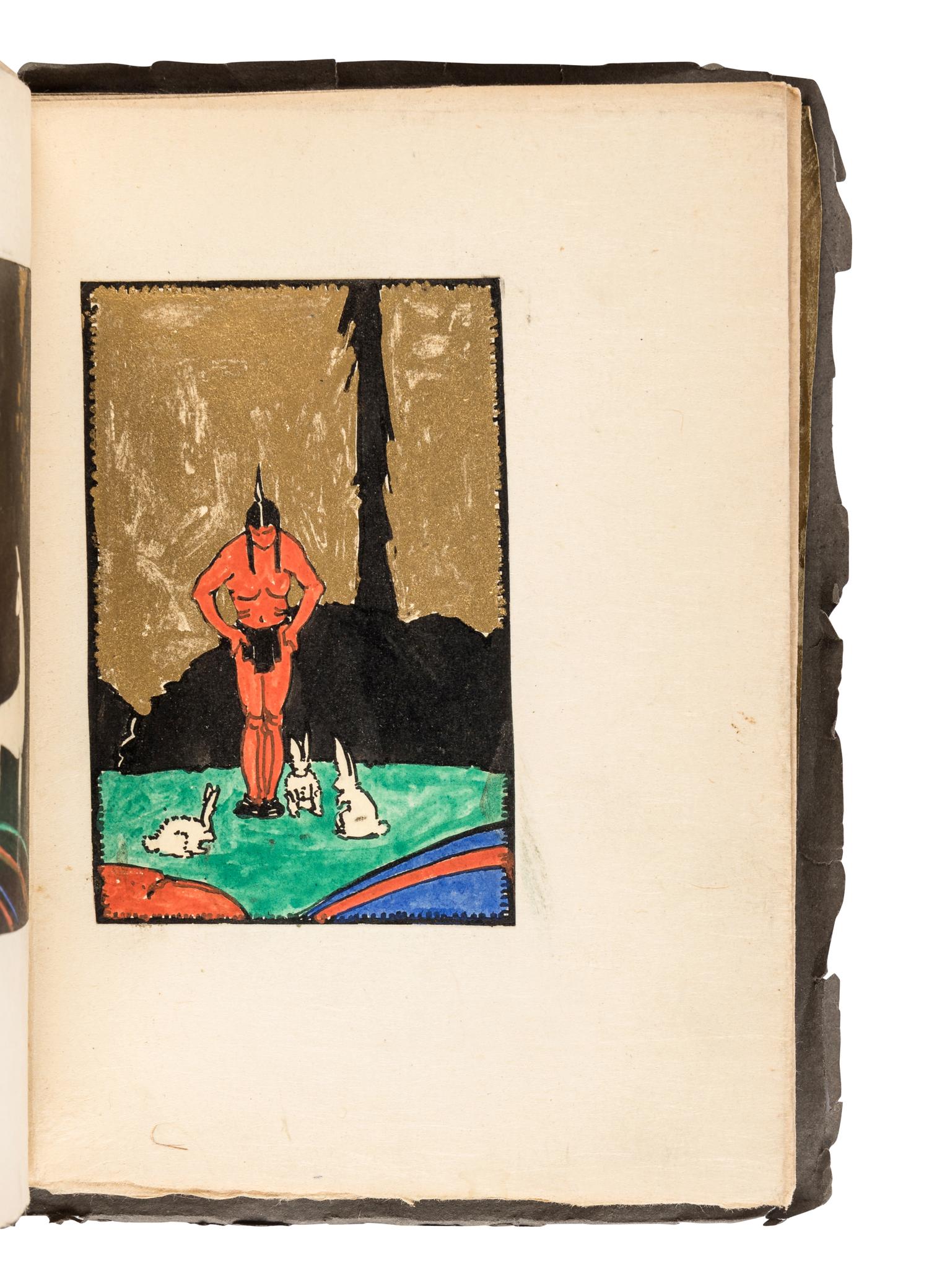 WARD, Lynd (1905-1985). [Calligraphic manuscript of Song of Hiawatha .] [New York?, ca 1923].