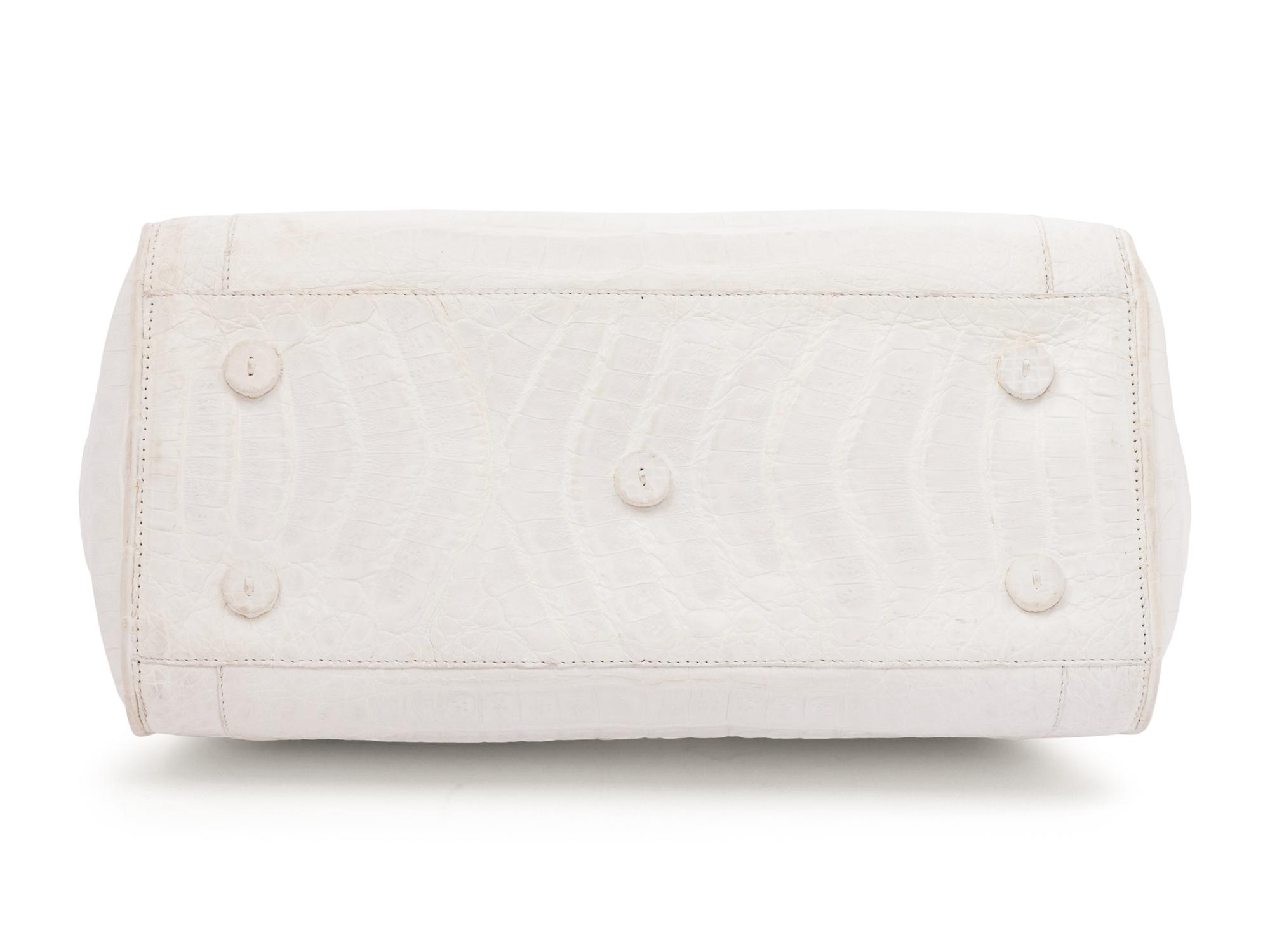 Nancy Gonzalez White Crocodile Bag, 2000s