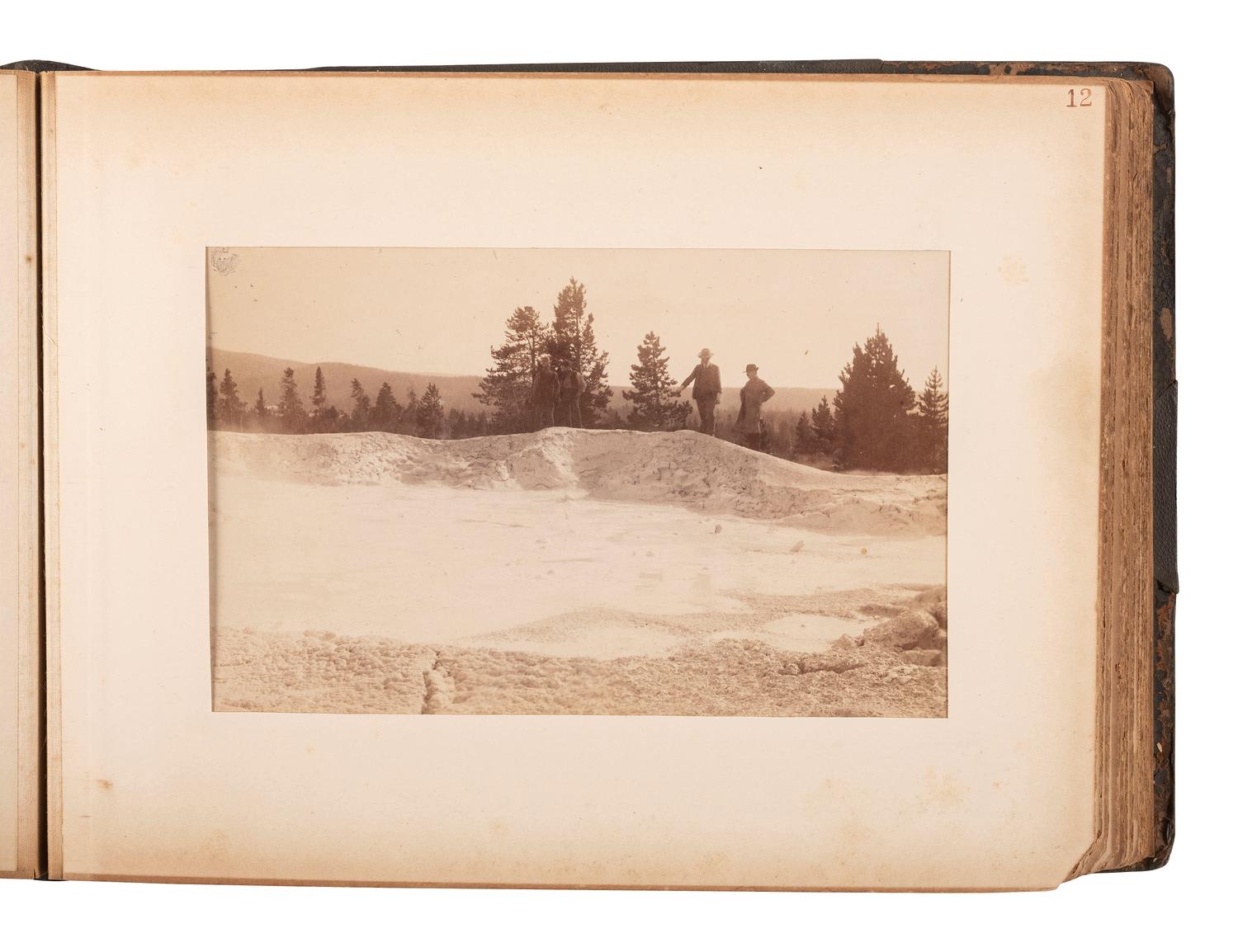 [WESTERN AMERICANA]. HAYNES, F. Jay (1853-1921), photographer. Album containing 24 photographs of Yellowstone National Park. St. Paul, MN.