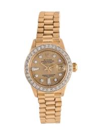 Rolex, 18K Yellow Gold and Diamond Ref. 6917 'Oyster Perpetual Datejust' Wristwatch, Circa 1978