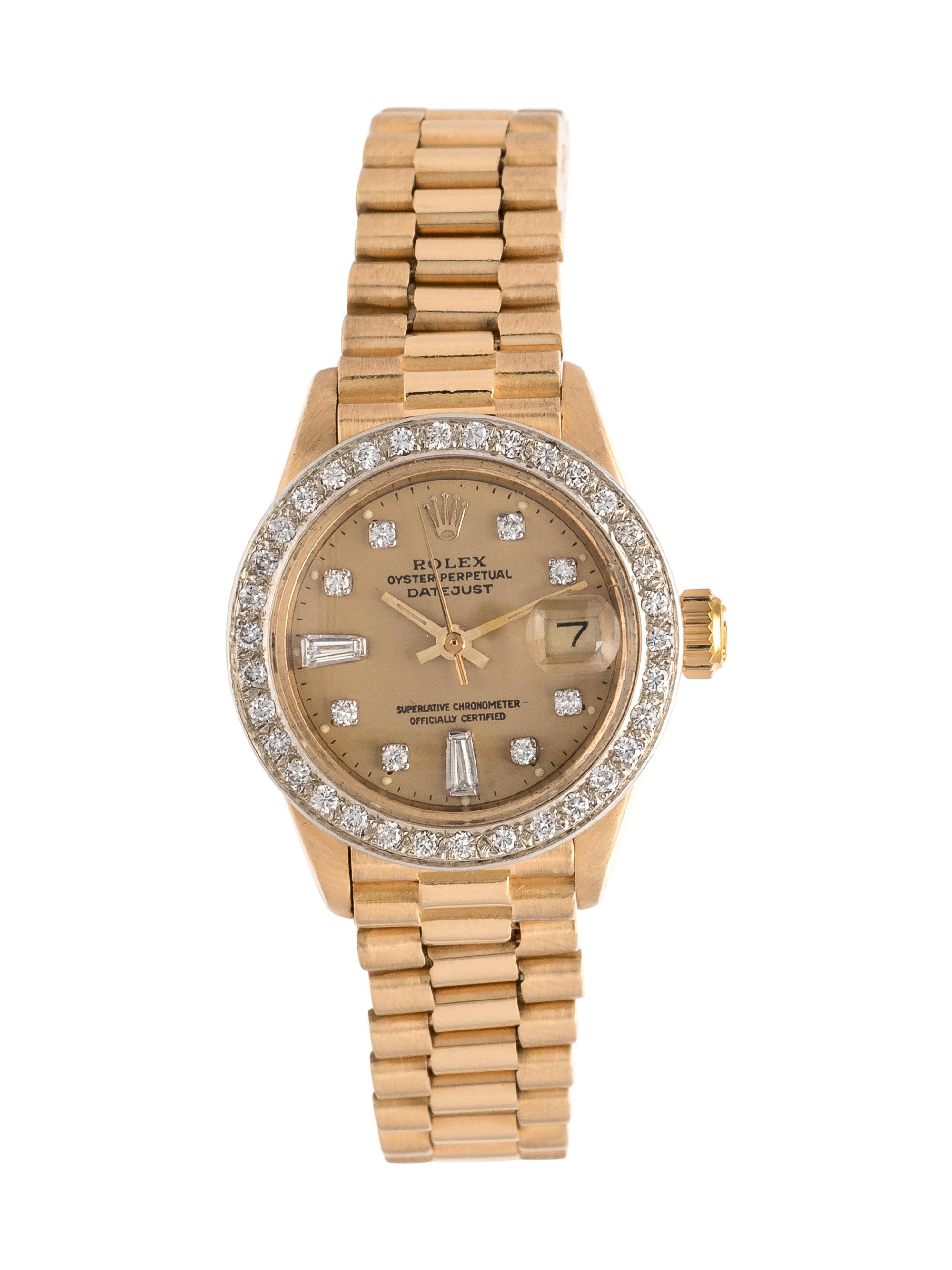 Rolex, 18K Yellow Gold and Diamond Ref. 6917 'Oyster Perpetual Datejust' Wristwatch, Circa 1978