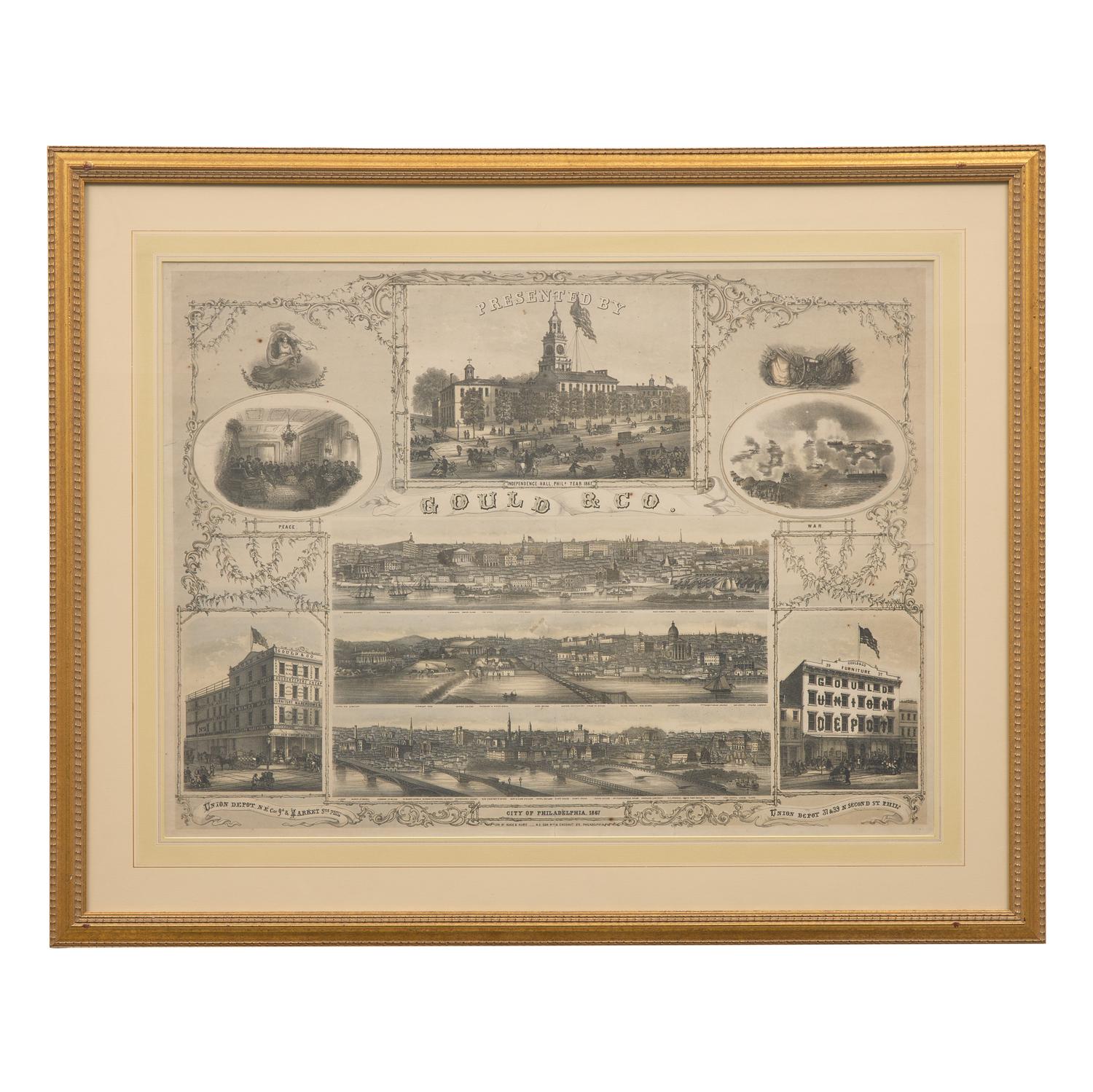 [Philadelphia] Presented by Gould & Co. City of Philadelphia, 1867