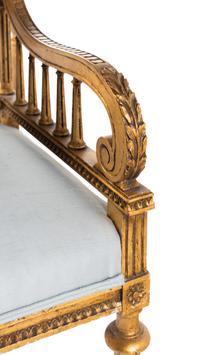 A Set of Three Napoleon III Style Giltwood Armchairs