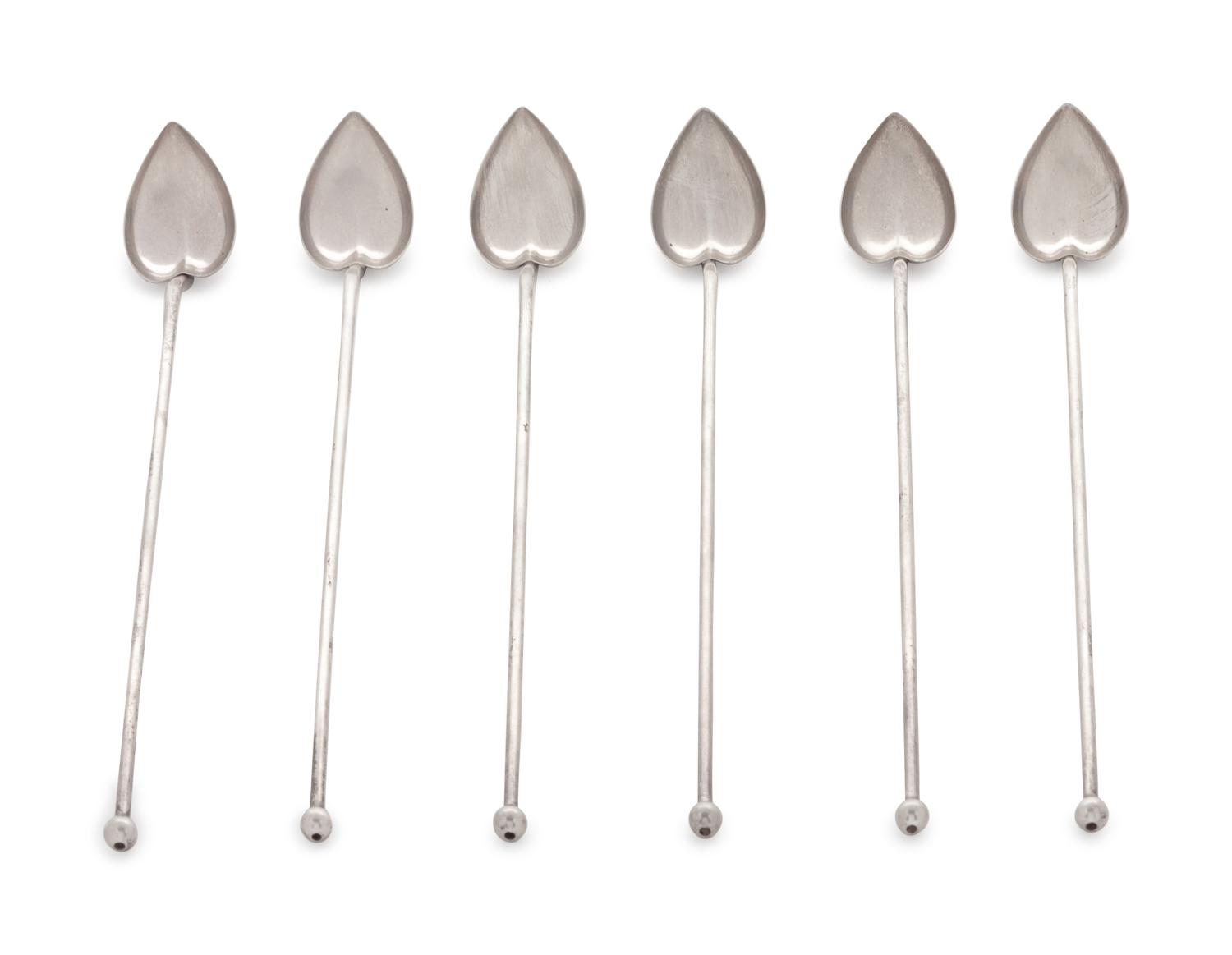each with heart-form spoon end.