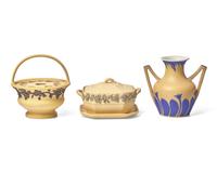A Group of Four Wedgwood Caneware Table Articles