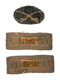 Captain Benjamin B. Hopkins, Company G, 5th Illinois Volunteer Cavalry. A group of insignia, comprising: