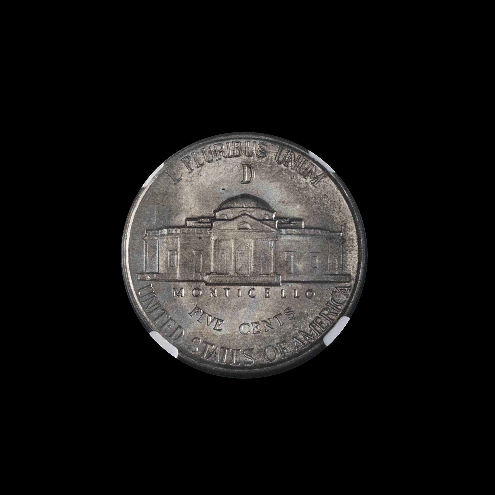 A United States 1943-D Jefferson 5c Six Full Step Coin — NGC GRADED MS68 6FS