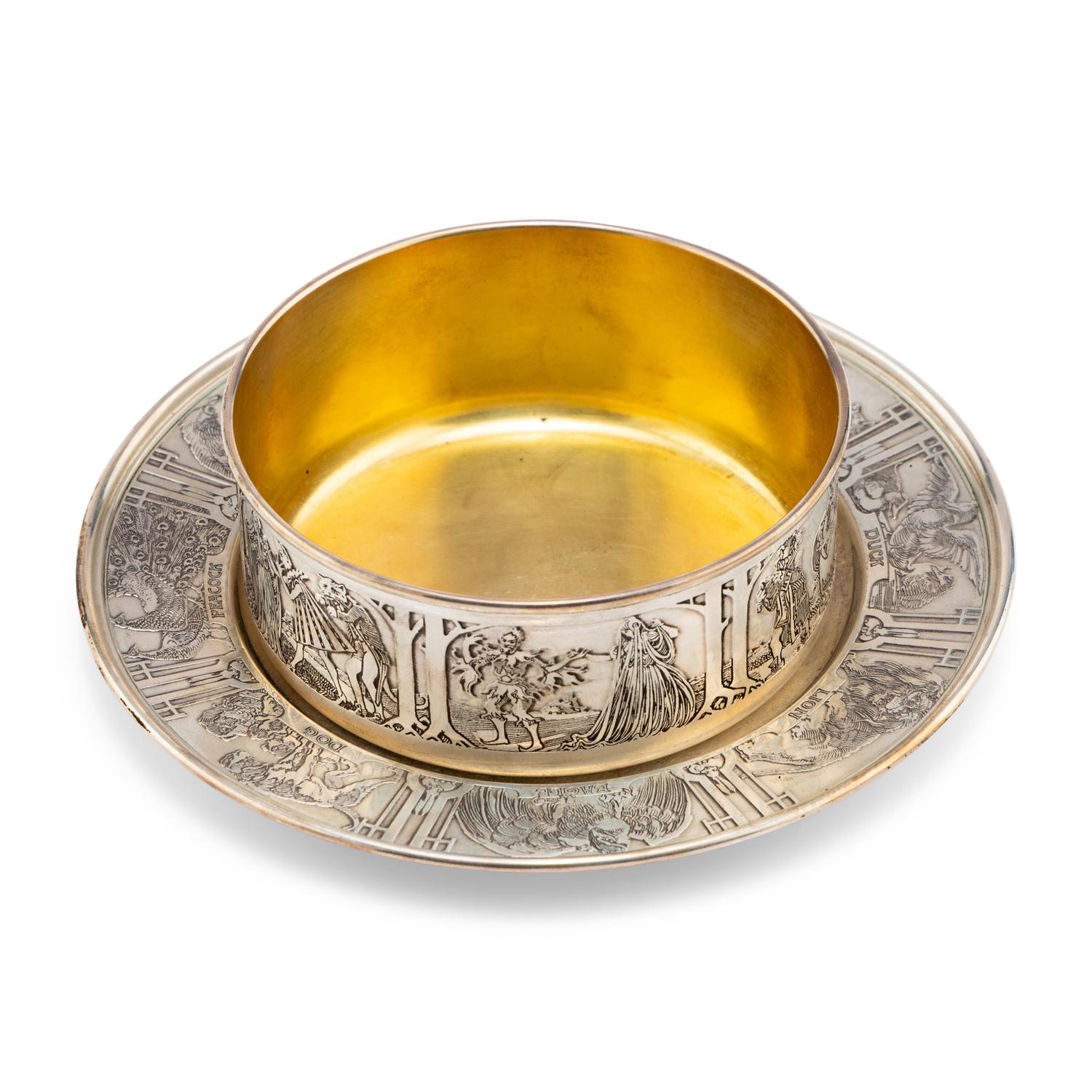 An American Silver Children's Bowl and Underplate