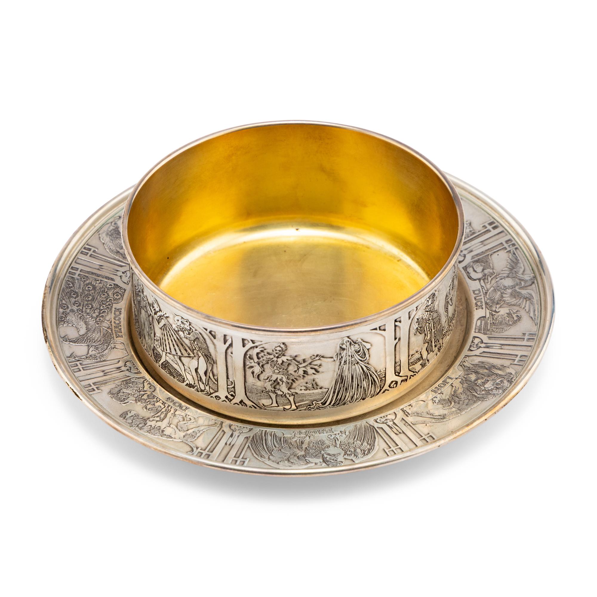 An American Silver Children's Bowl and Underplate