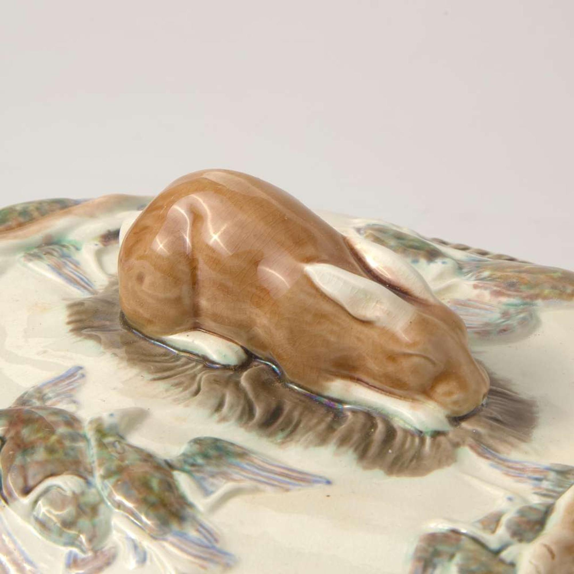 A Wedgwood Argenta Ware (Majolica) Game Pie Dish UK, 1880s
