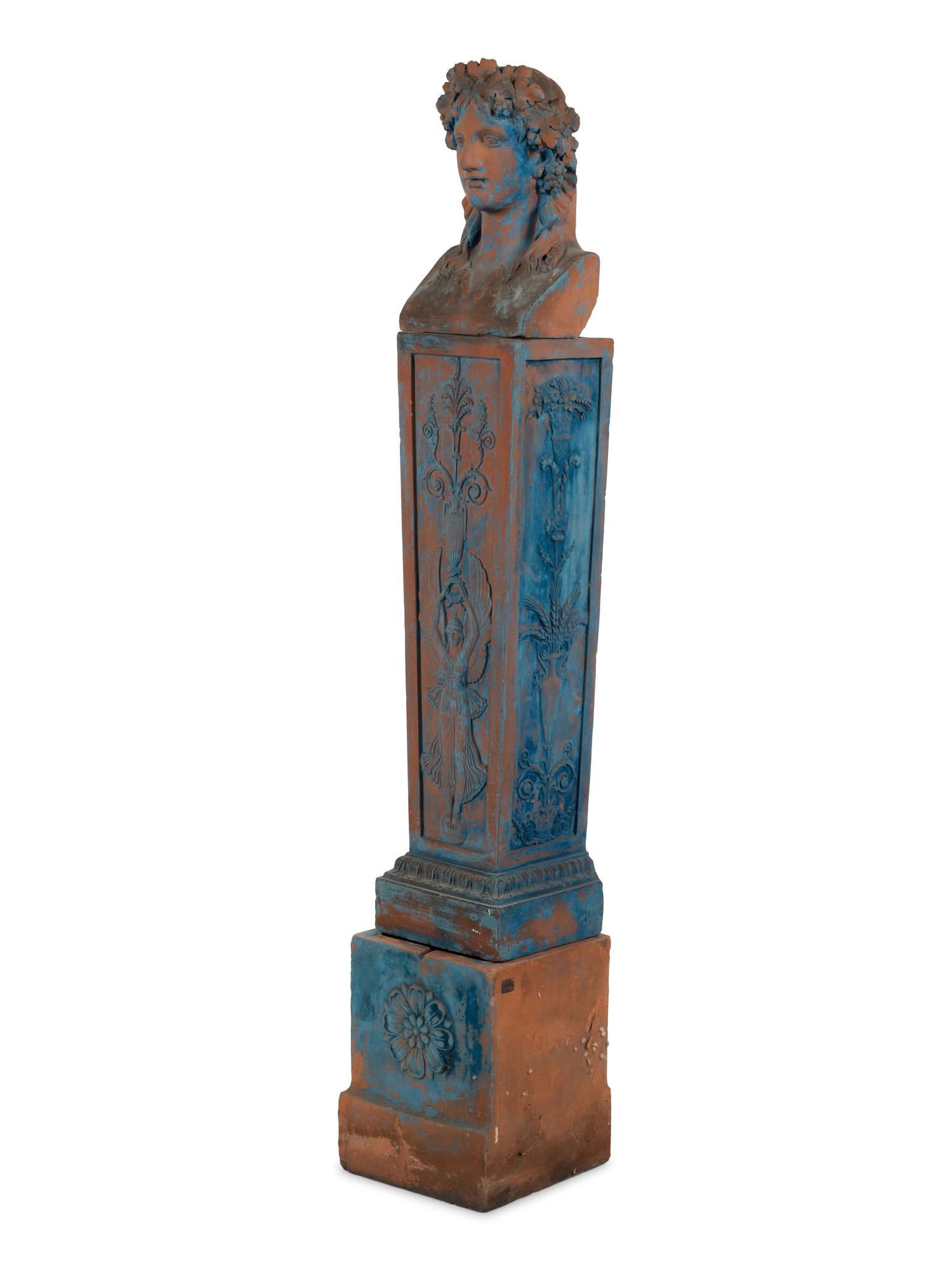 A Continental Terra Cotta Female Herm