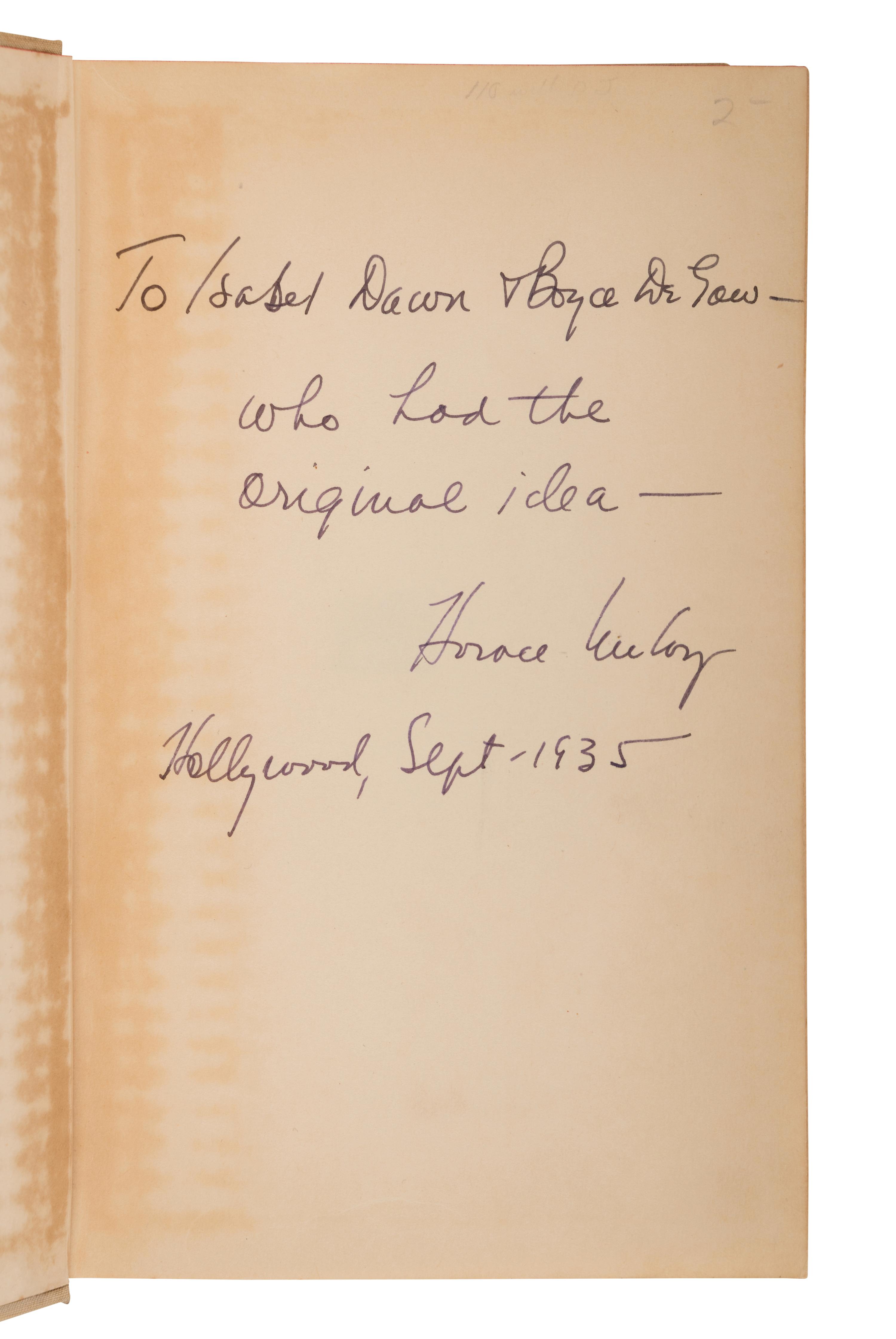 McCOY, Horace (1897-1955). They Shoot Horses, Don't They? New York: Simon and Schuster, 1935.
