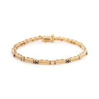 YELLOW GOLD, DIAMOND AND SAPPHIRE BRACELET
