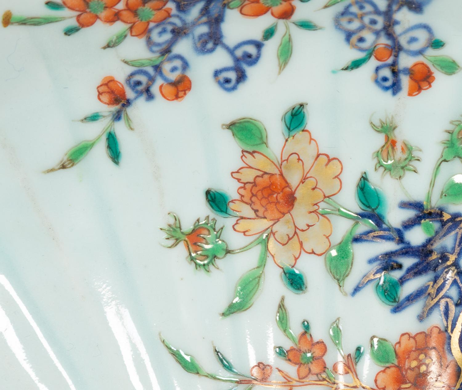A Pair of Chinese Export Porcelain Fan Dishes