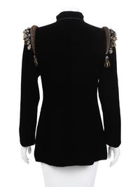 Yves Saint Laurent Haute Couture Velvet Jacket with Epaulettes, 1980-90s