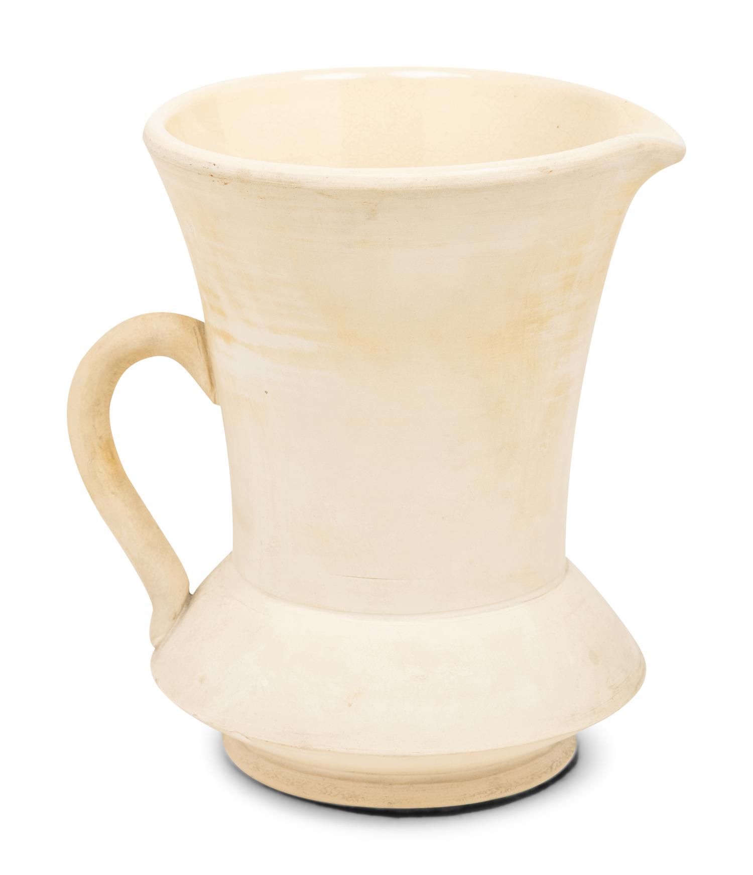 Three English White-Glazed Pottery Table Articles