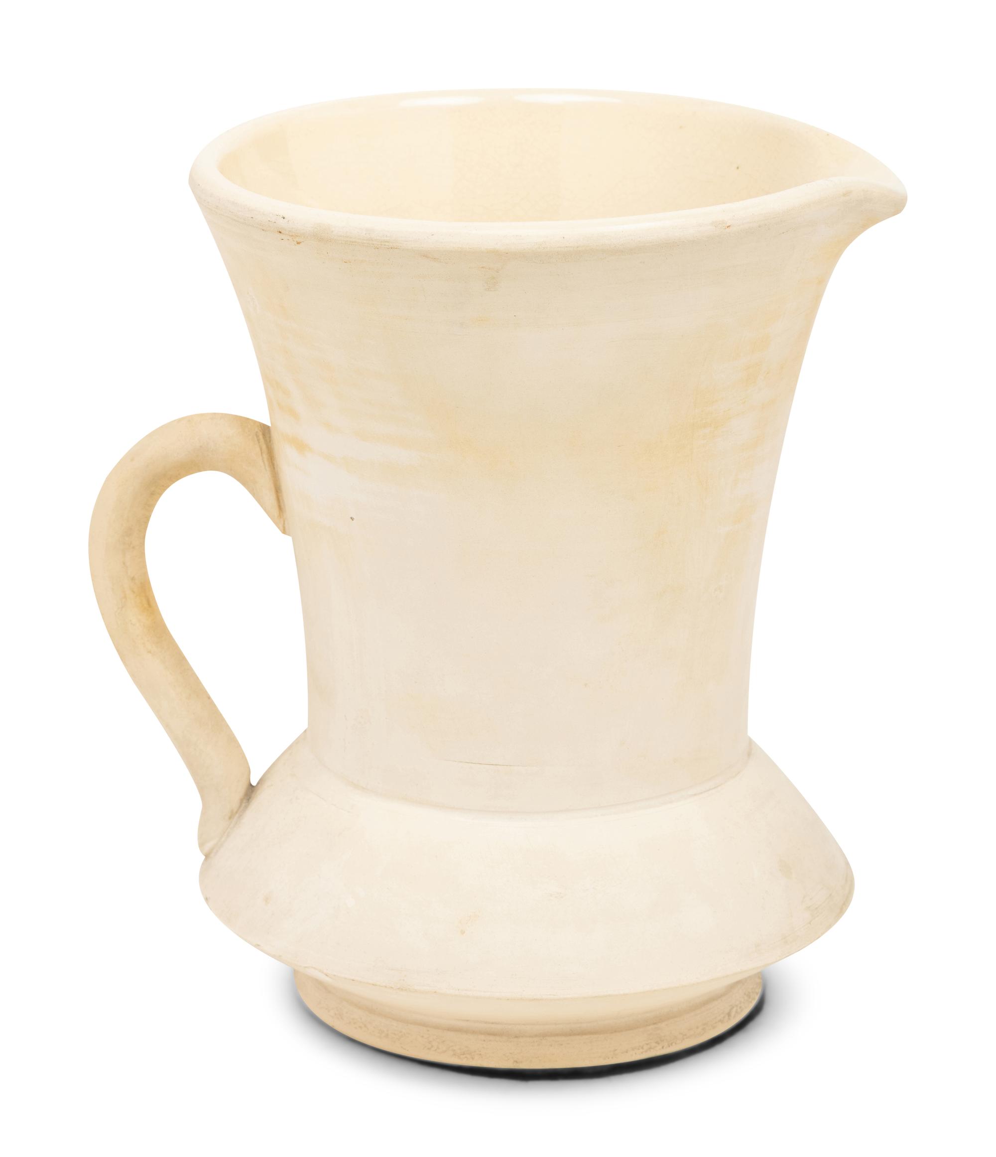 Three English White-Glazed Pottery Table Articles