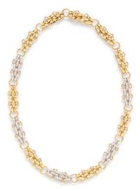 An 18 Karat Bicolor Gold and Diamond Necklace, Tiffany & Co., Italy, 45.85 dwts.