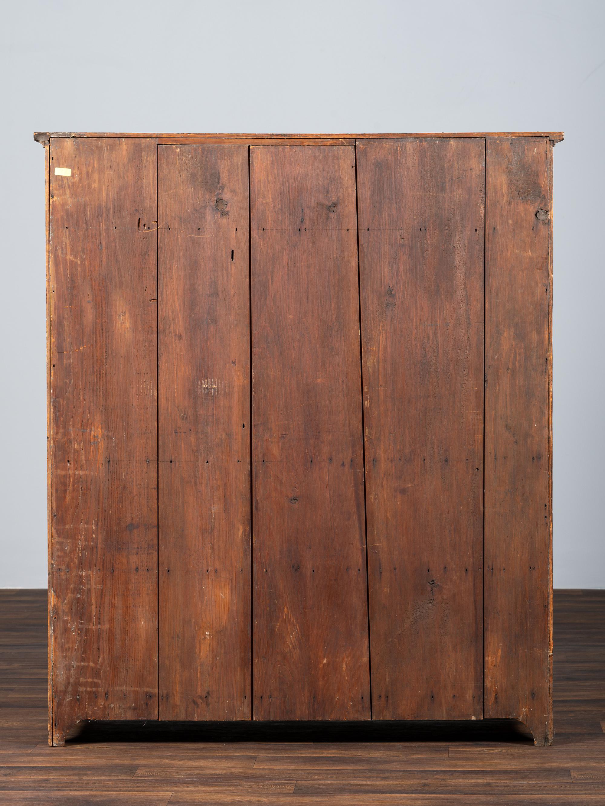 A Shaker Cherry and Pine Work Cabinet