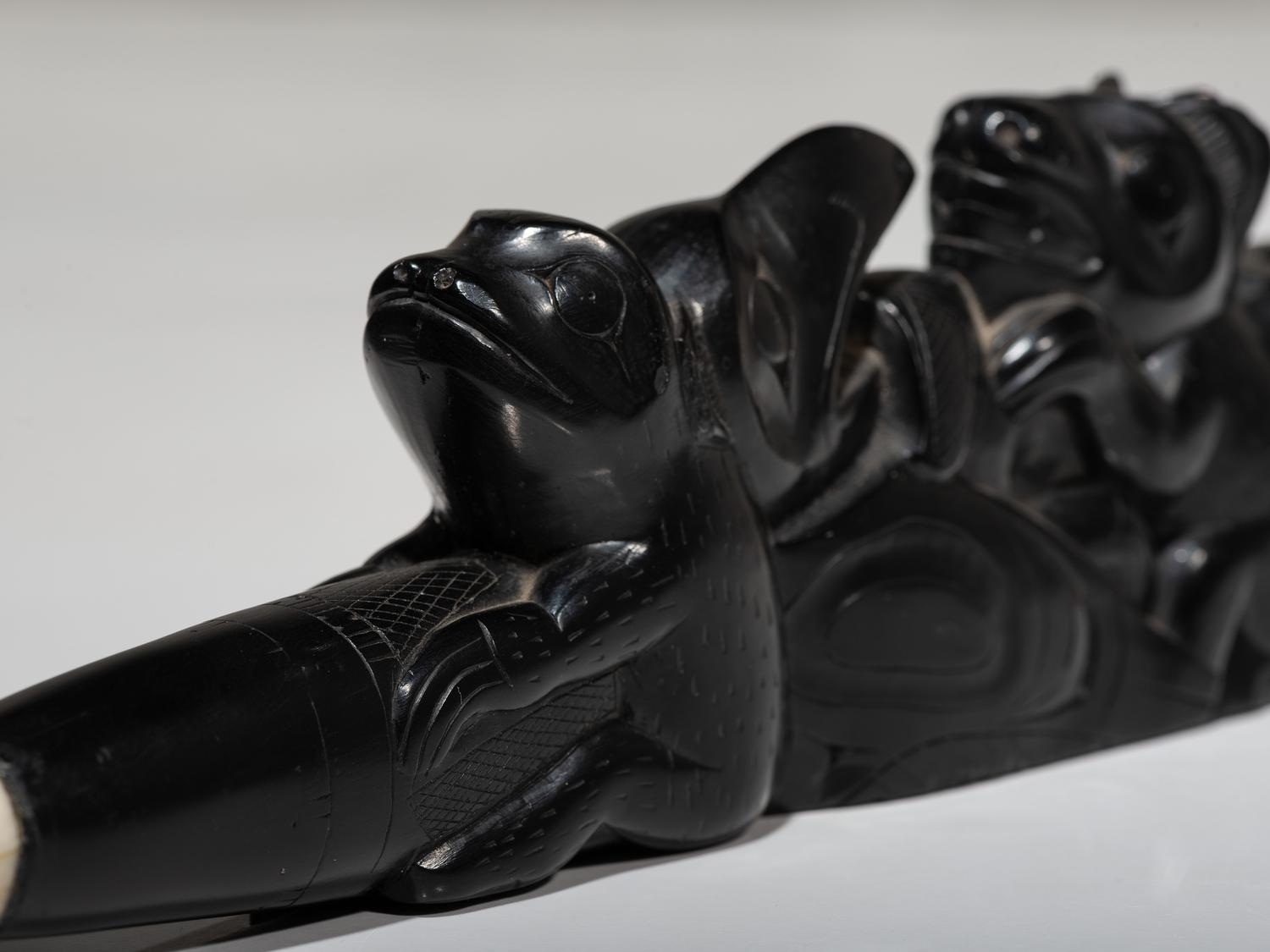 Haida Carved Argillite Pipe