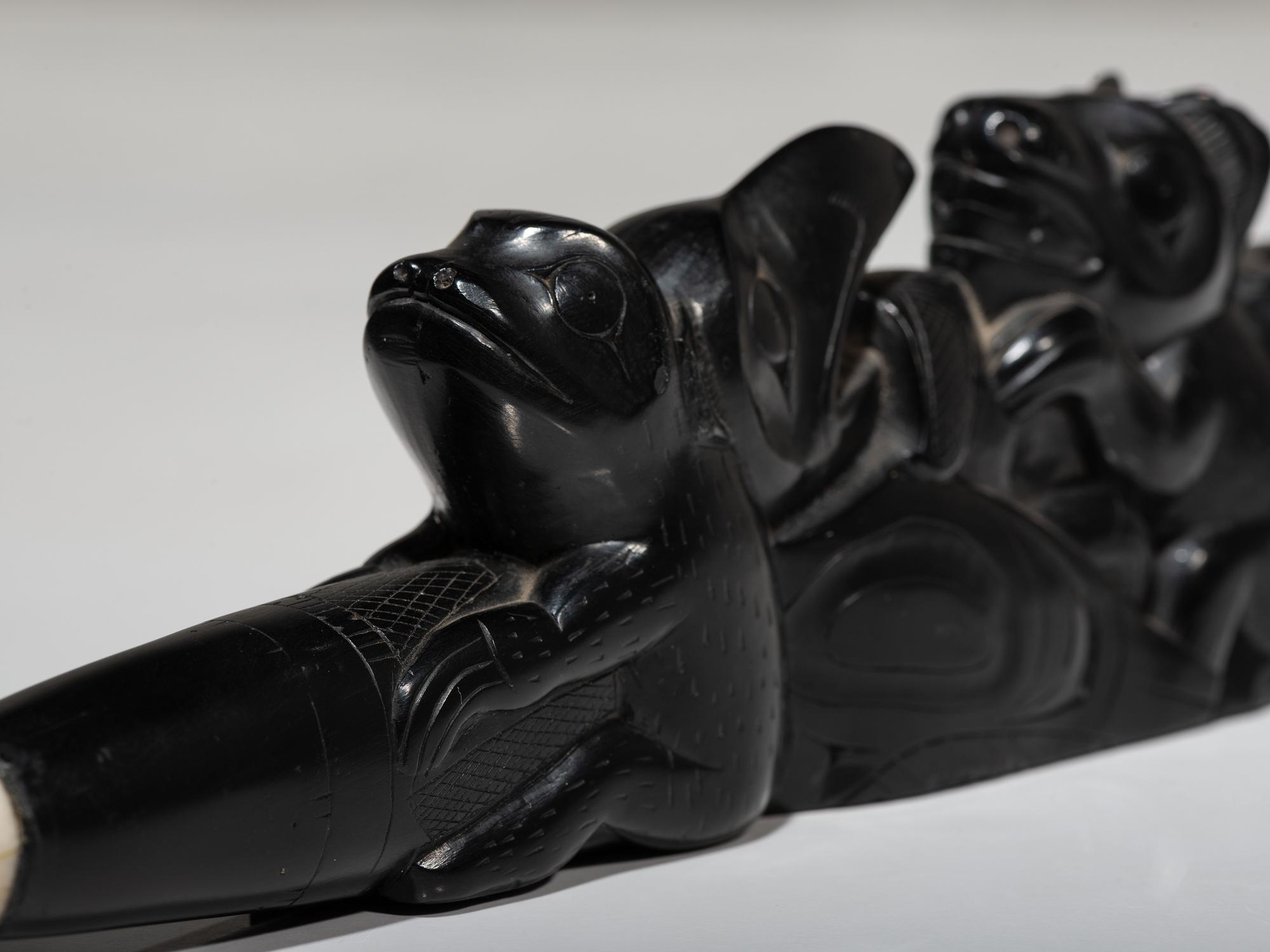 Haida Carved Argillite Pipe