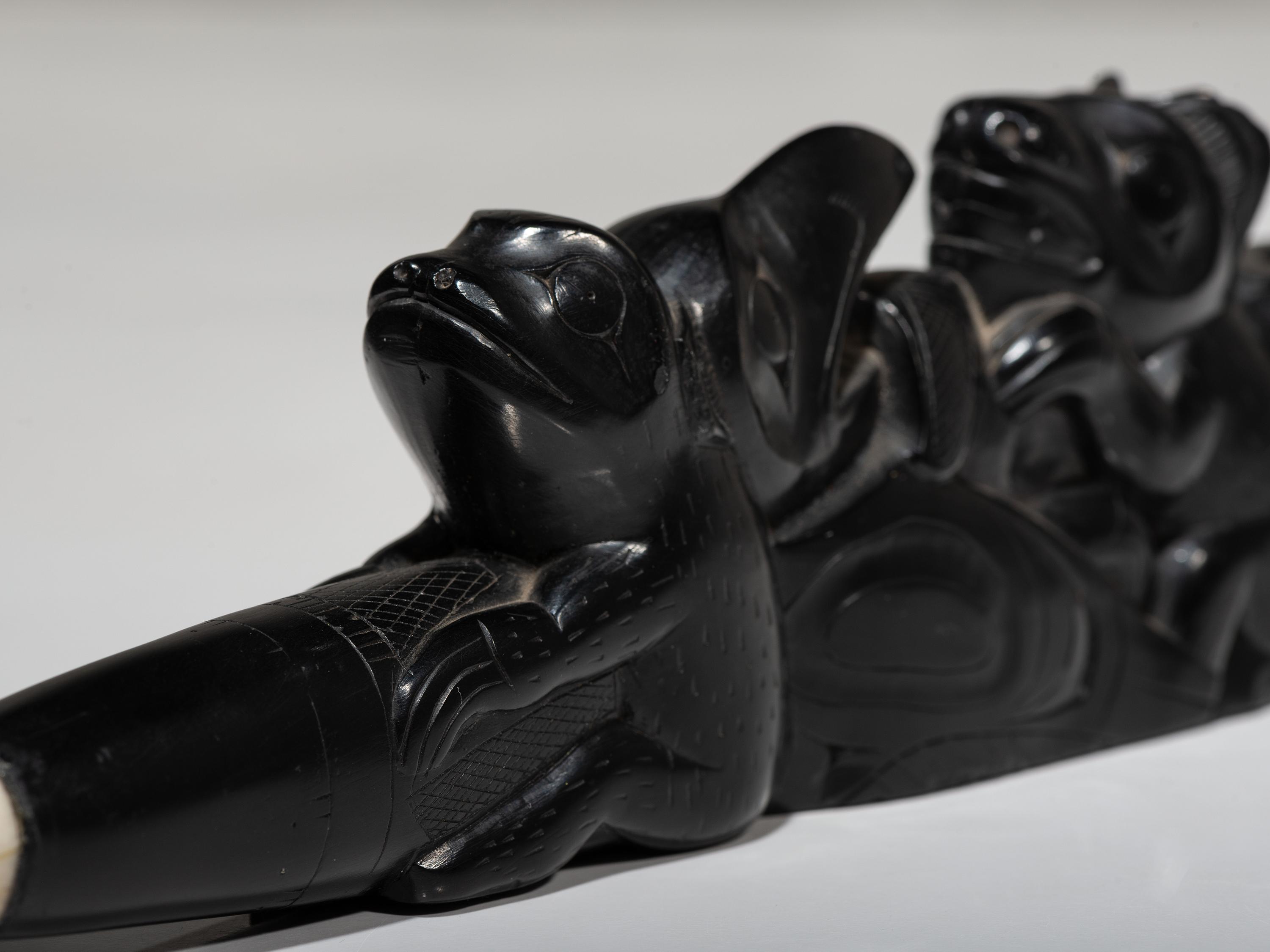Haida Carved Argillite Pipe