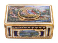 A Continental Enameled Singing Bird Automaton Box