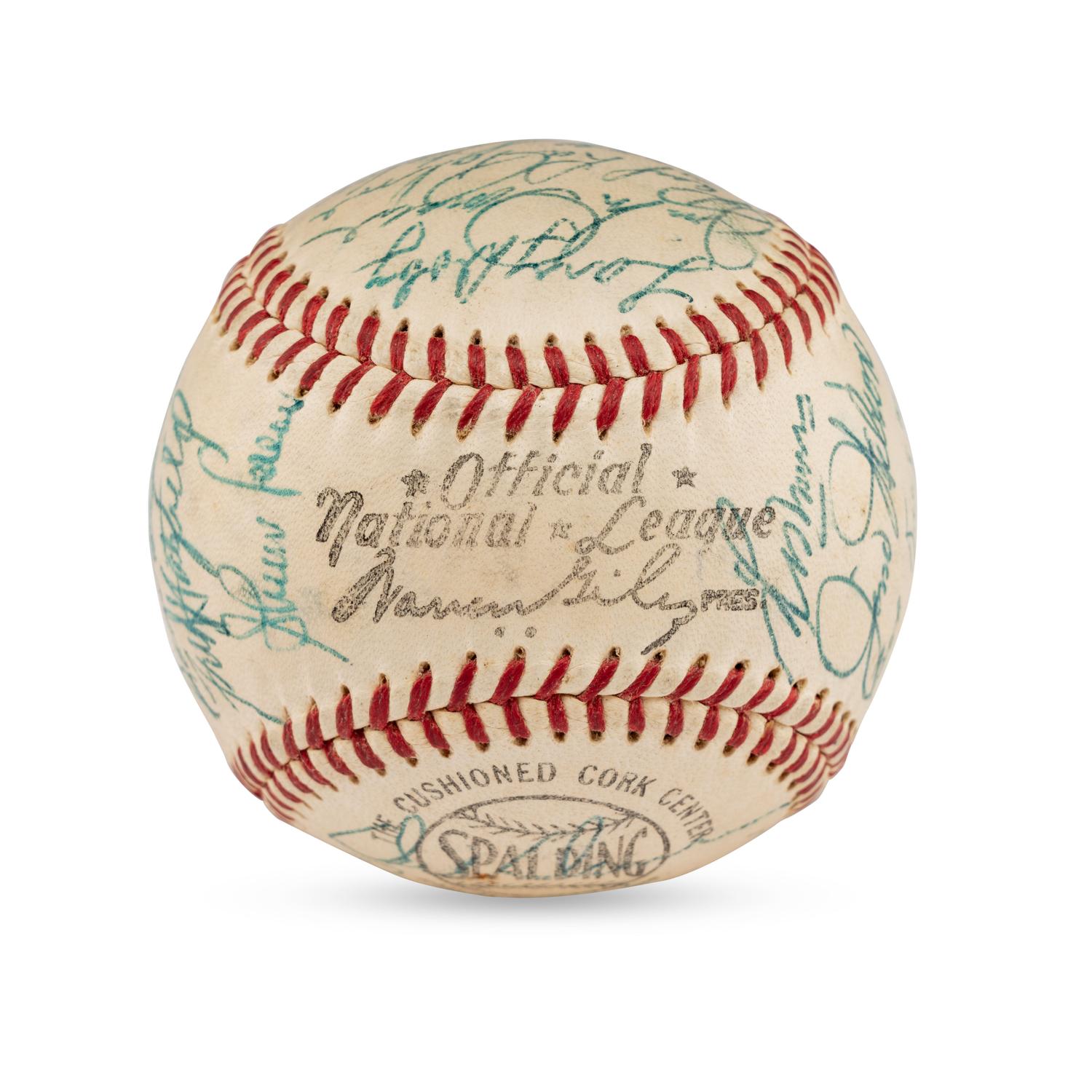 A 1956 Chicago White Sox Team Signed Autograph Baseball Featuring Nellie Fox (JSA Letter of Authenticity),