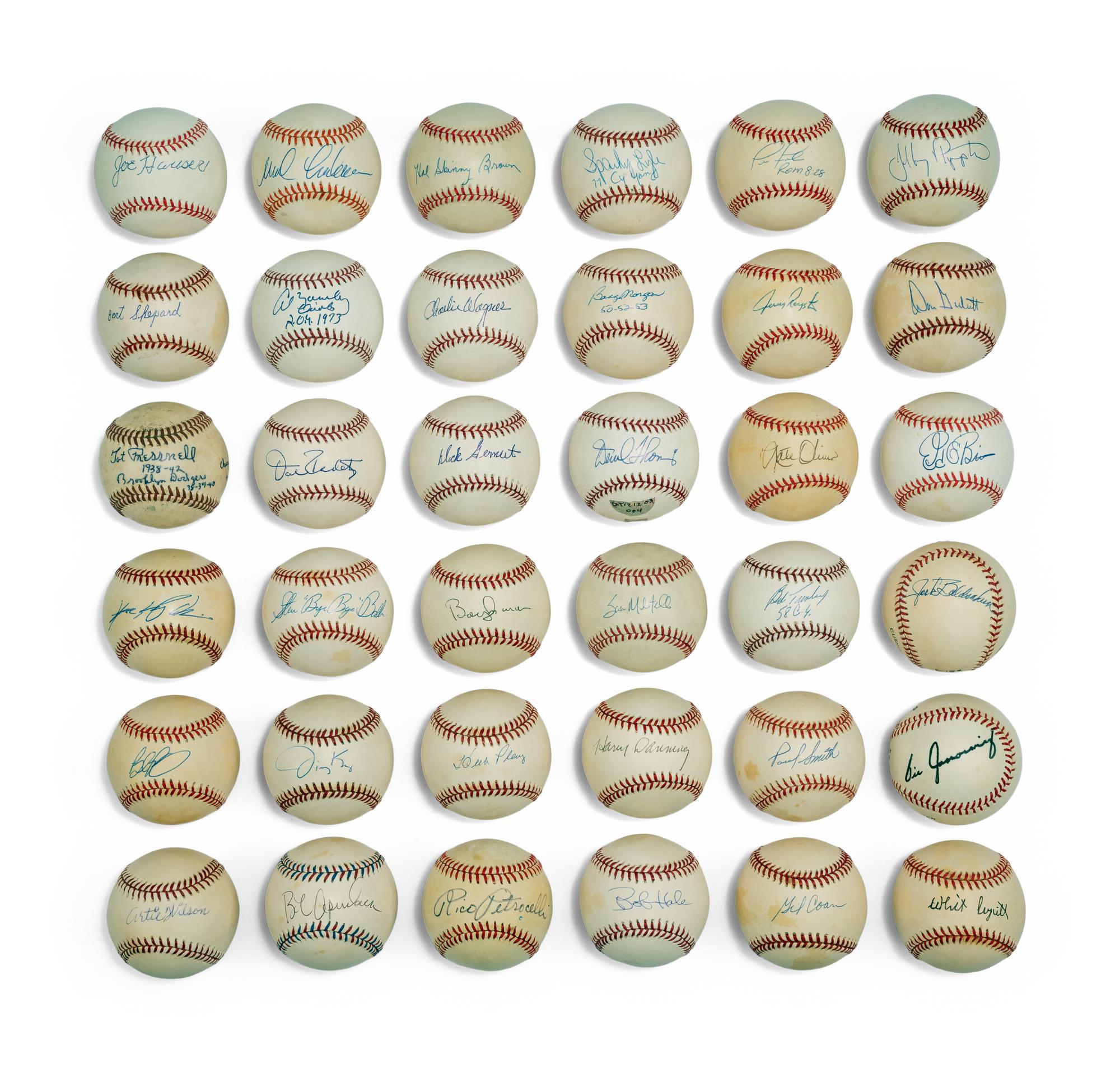 Bases Loaded Signed Autograph Baseball Group No. 59