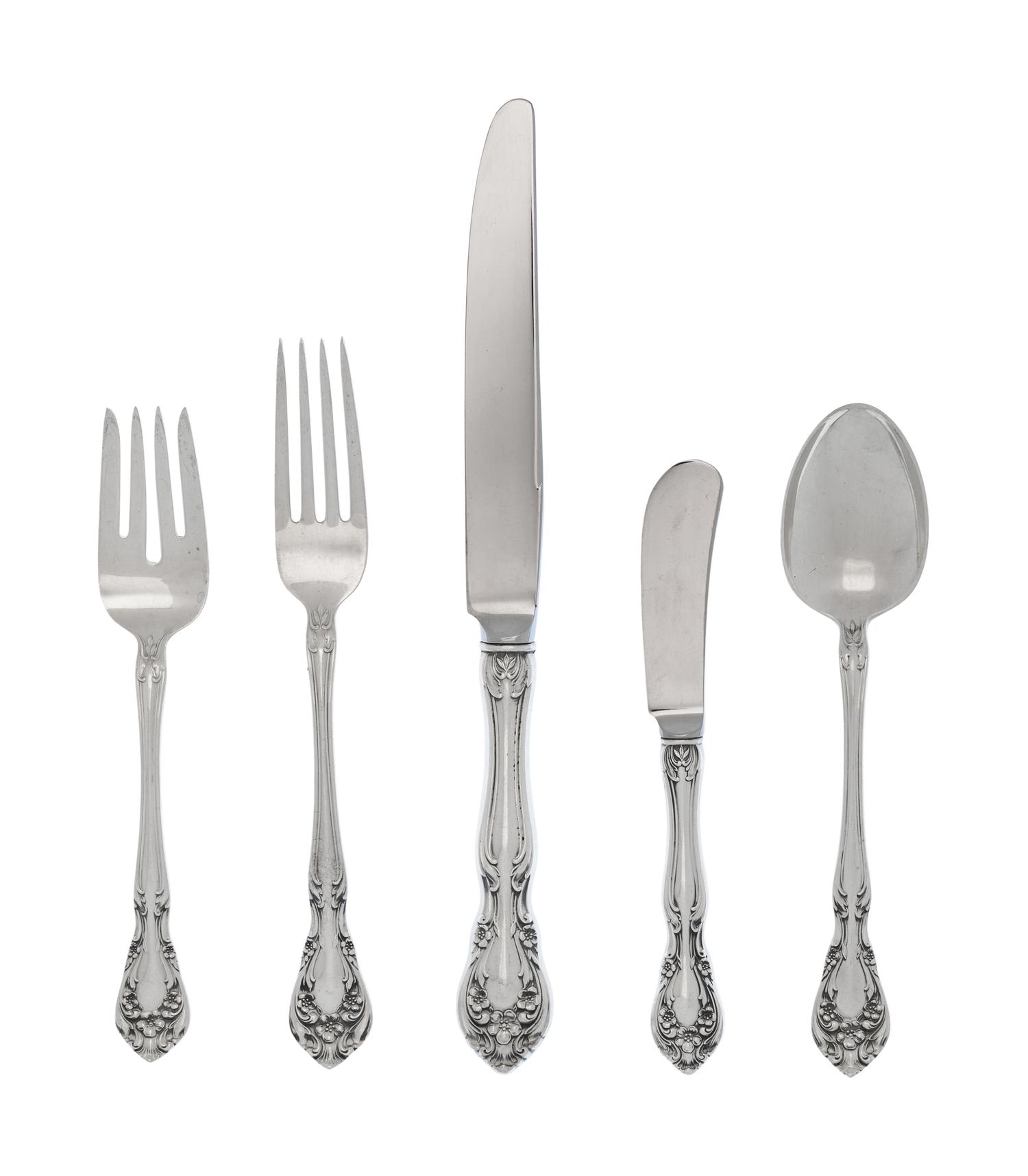 An American Silver Flatware Service