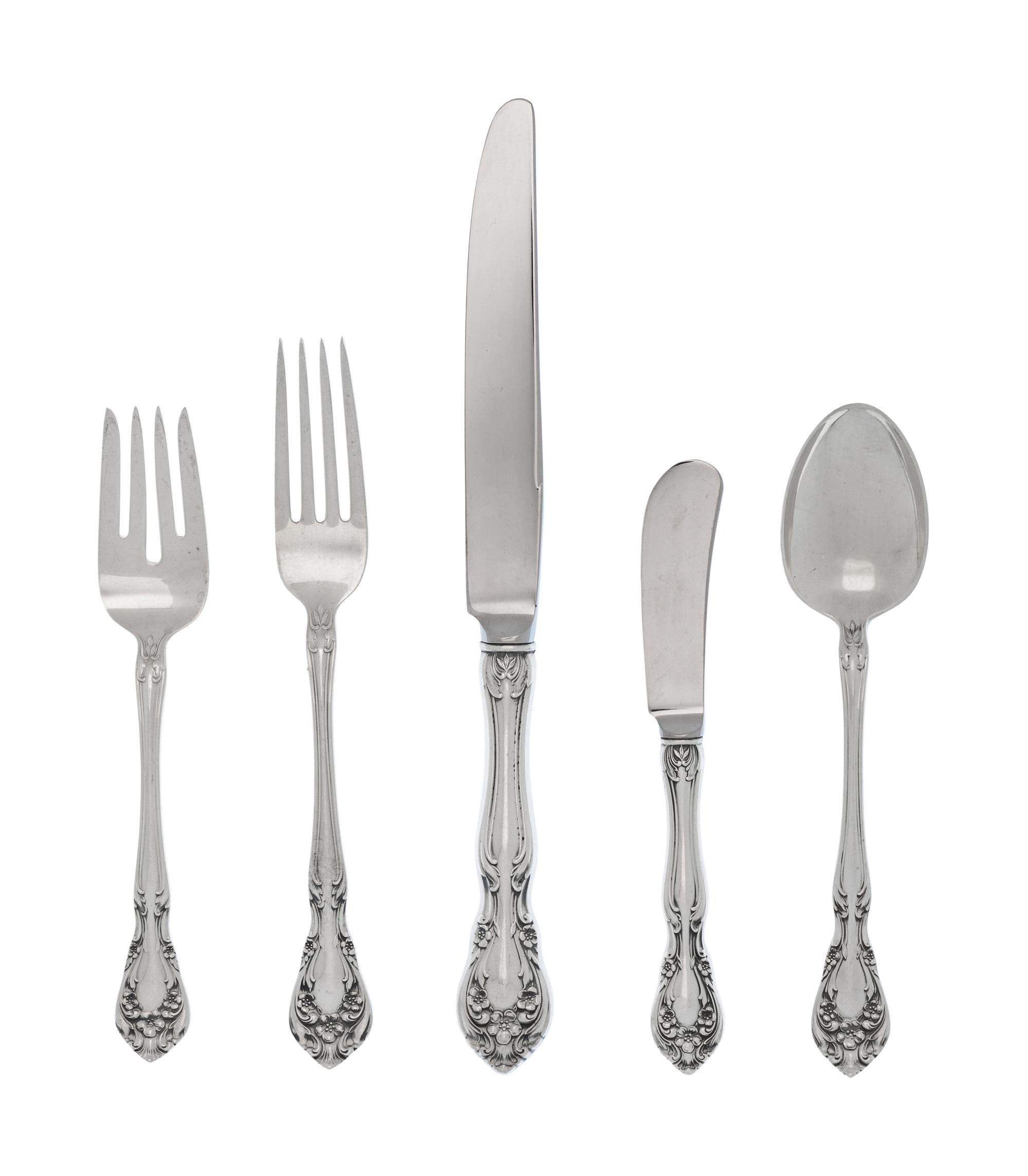 An American Silver Flatware Service